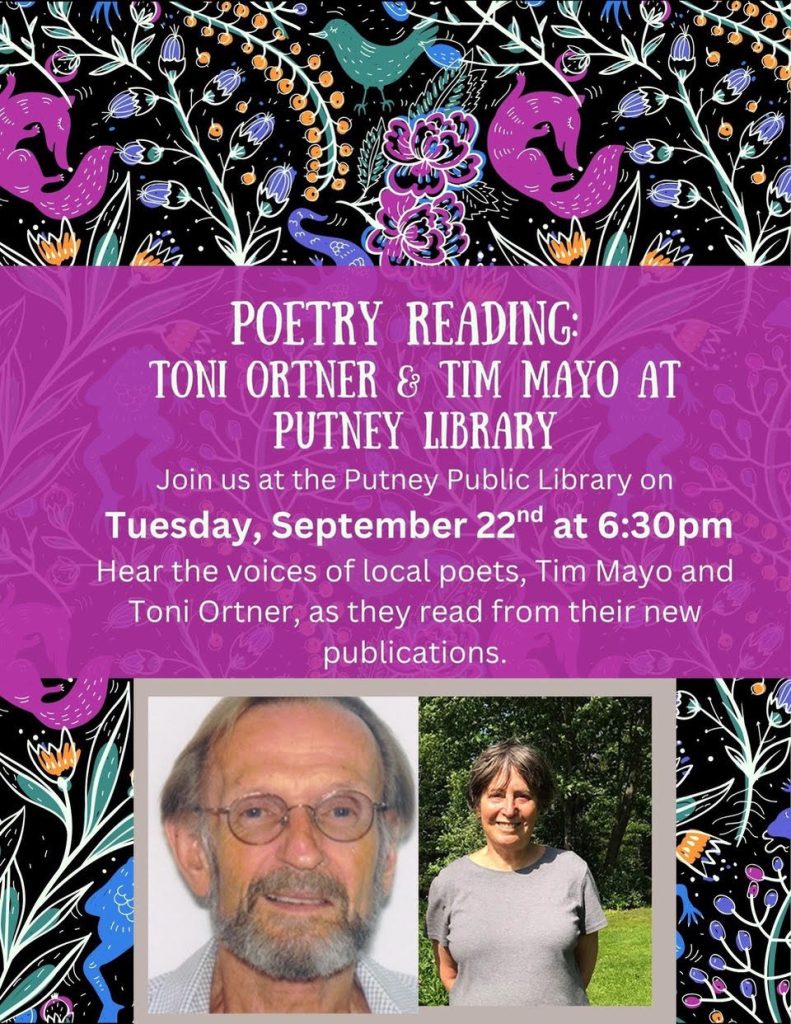 Putney Library Poetry Reading Sept 22nd